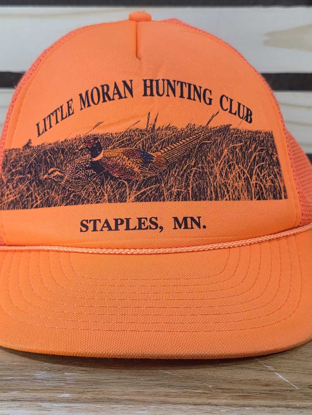 Little Moran Hunting Club Orange Mesh Trucker Hat